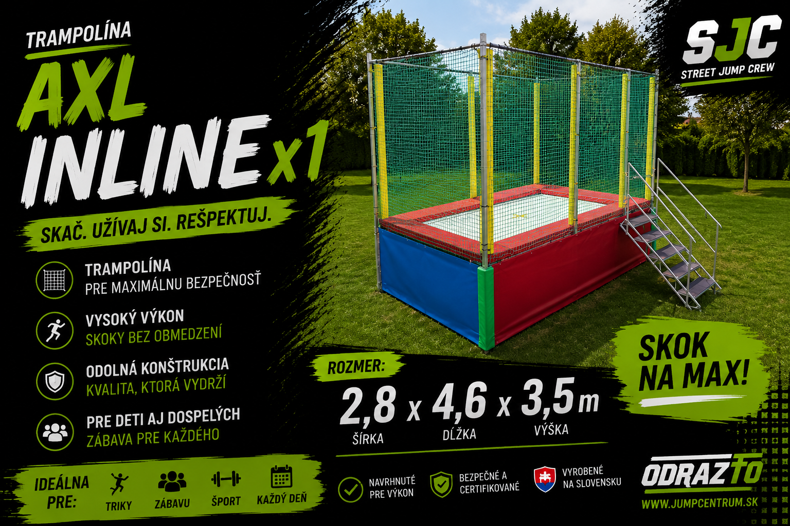 BANER Trampolina Ix1 460x280x350cm